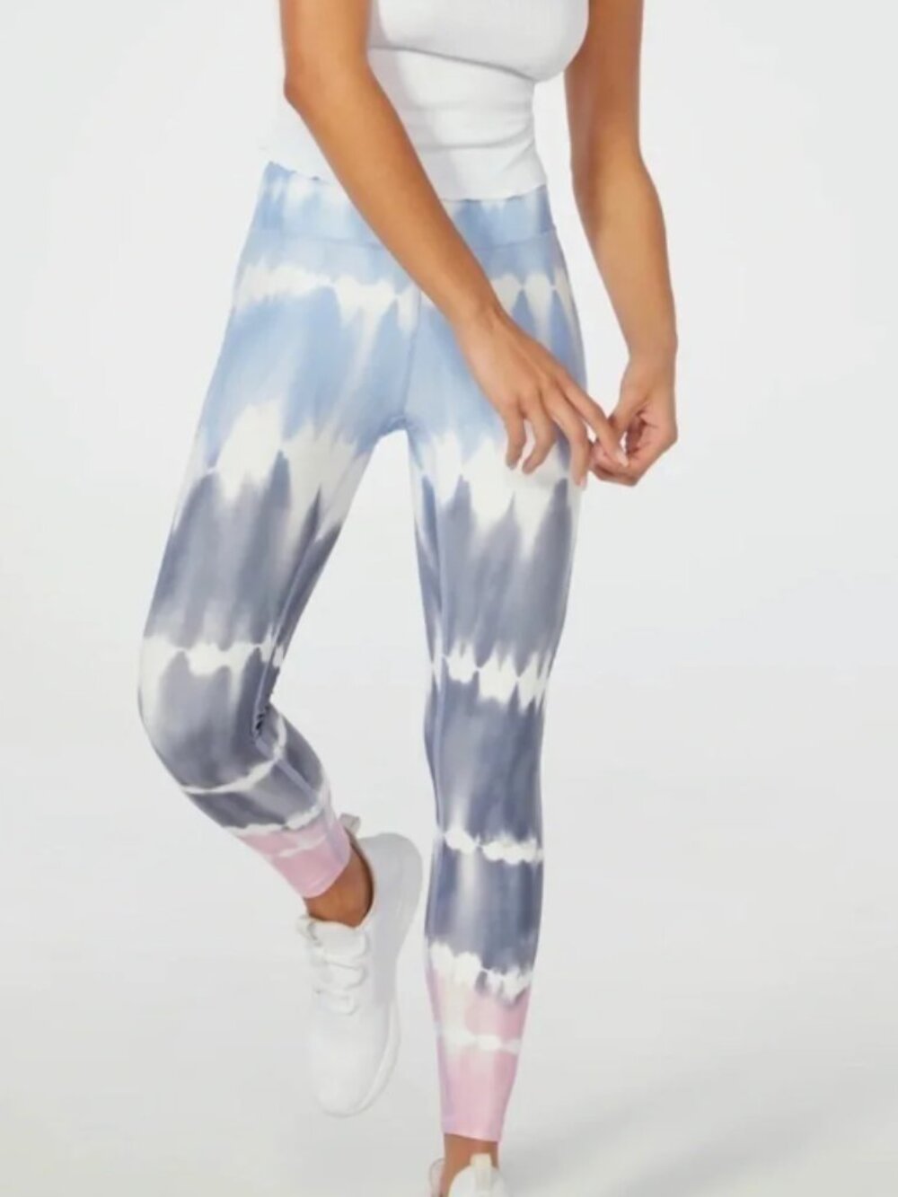 NEW Wildfox Leggings Blue Pink Tie Dye Ombre Extra-Large XL NWT Yoga Athleisure